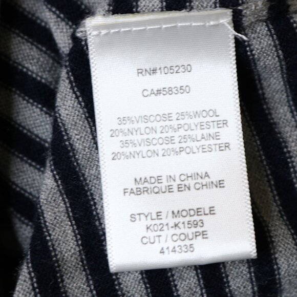 Joie Sweater Black Gray Striped V-Neck Pullover Lightweight Soft - Picture 8 of 10